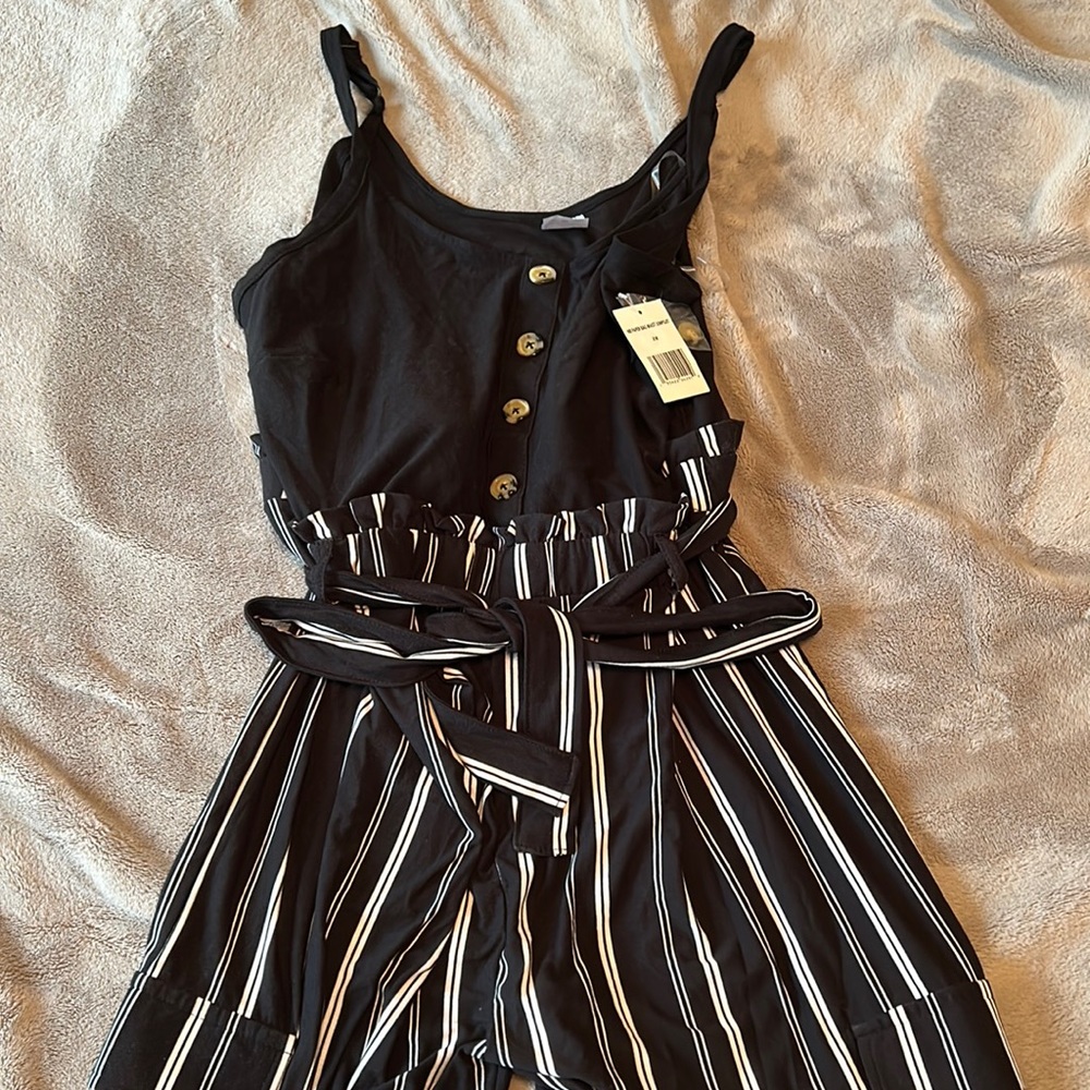 No boundaries paper bag waist jumpsuit